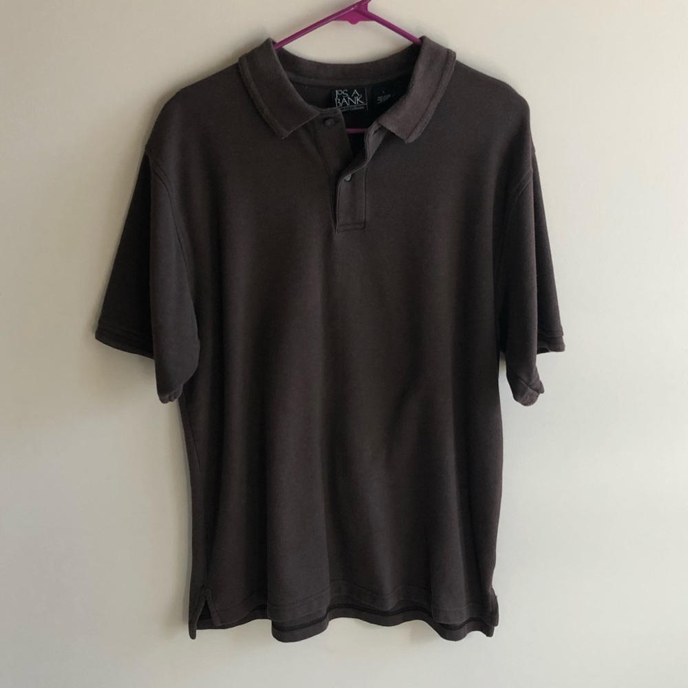 💜 Jos A Bank Men’s Brown Polo Shirt Sz Large